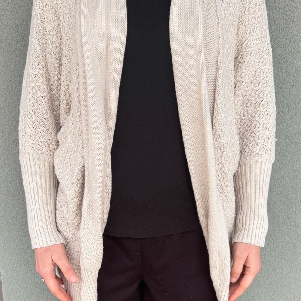 Prana Woman Beige Cardigan Sweater